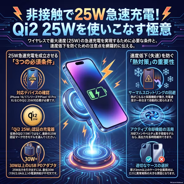 置くだけで本当に速い？ワイヤレス急速充電の仕組みと「発熱・冷却」の科学