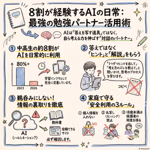 中高生とAI：教育現場における生成AI活用の実態と学習支援の最前線(8割が経験するAIの日常)