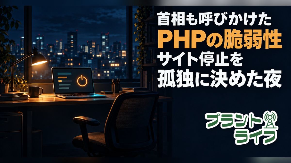 #135 首相も呼びかけたPHPの脆弱性｜サイト停止を孤独に決めた夜