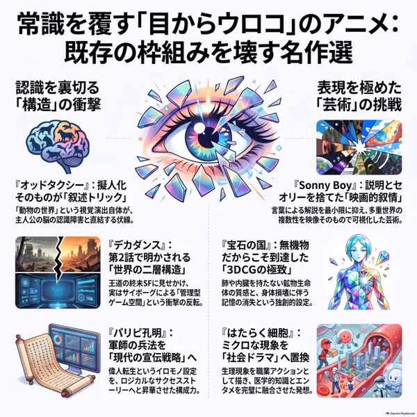 既存の常識を覆す！「目からウロコ」の名作アニメ構造分析
