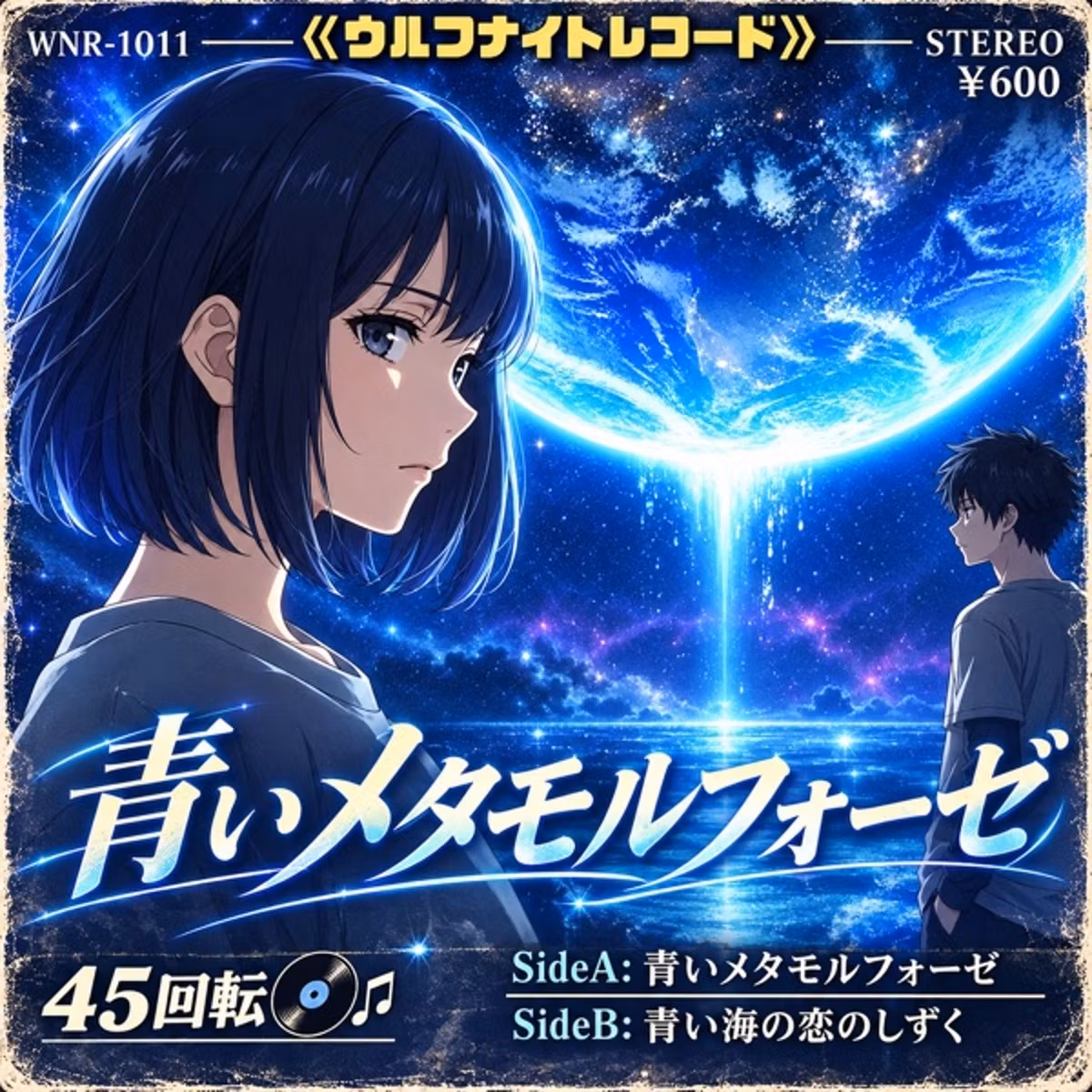 🎼【シングル盤レコード】✨「青いメタモルフォーゼ／青い海の恋のしずく」✨