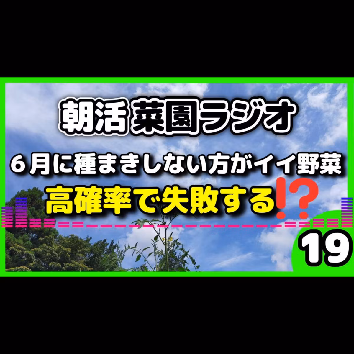 「6月に種まきして大失敗！？今植えるべき野菜・避けるべき野菜を徹底考察」【朝活菜園ラジオ】