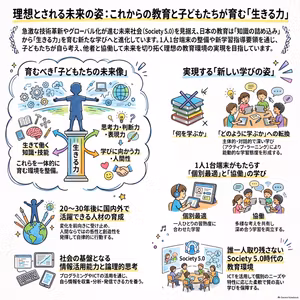 学校でのプログラミング授業とその開発環境。放課後の学び。：GIGAスクール構想と新学習指導要領の展開(理想とされる未来の姿)