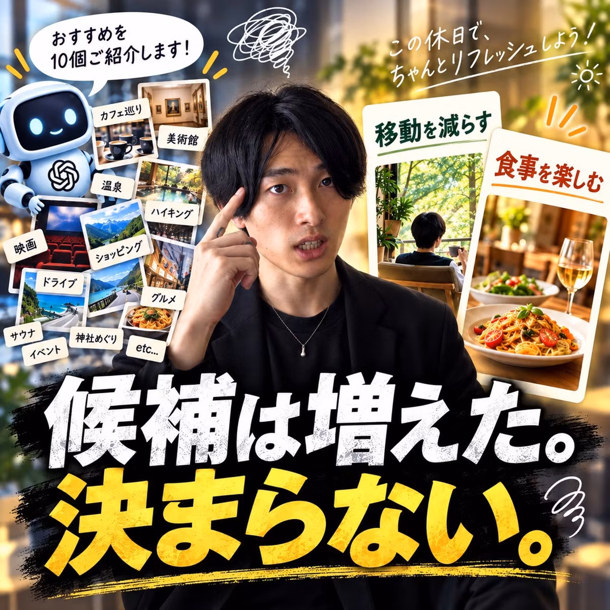 AIに休日の予定を聞いても、候補ばかり増える人へ