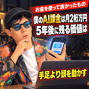 月2桁万円のAI課金で見えた現在地、5年後に標準化しても残る価値の話