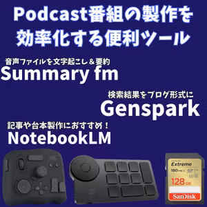 #77 Podcast番組の製作を効率化する便利ツール