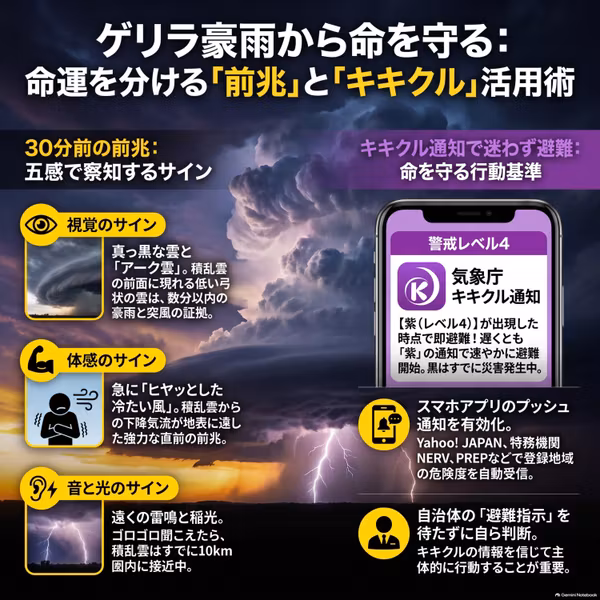 冷たい風はゲリラ豪雨の最終警告 〜積乱雲のサインと都市型水害から命を守る防災対策〜