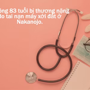 Cụ ông 83 tuổi bị thương nặng do tai nạn máy xới đất ở Nakanojo.