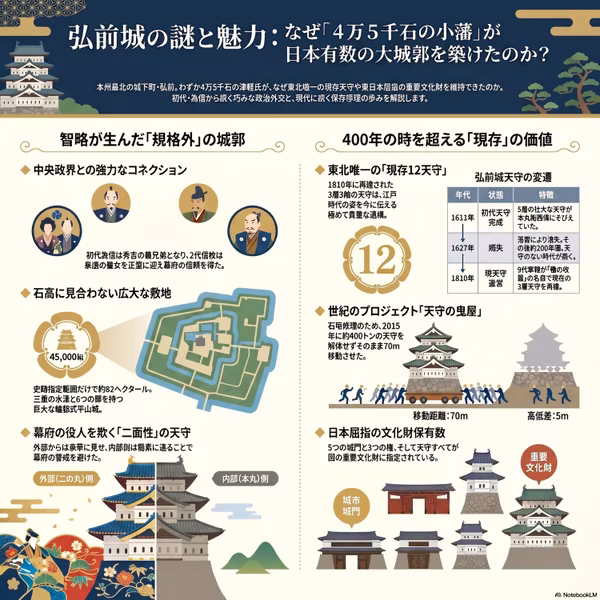 【歴史解説】東北唯一の現存天守「弘前城」の歴史と魅力を探る