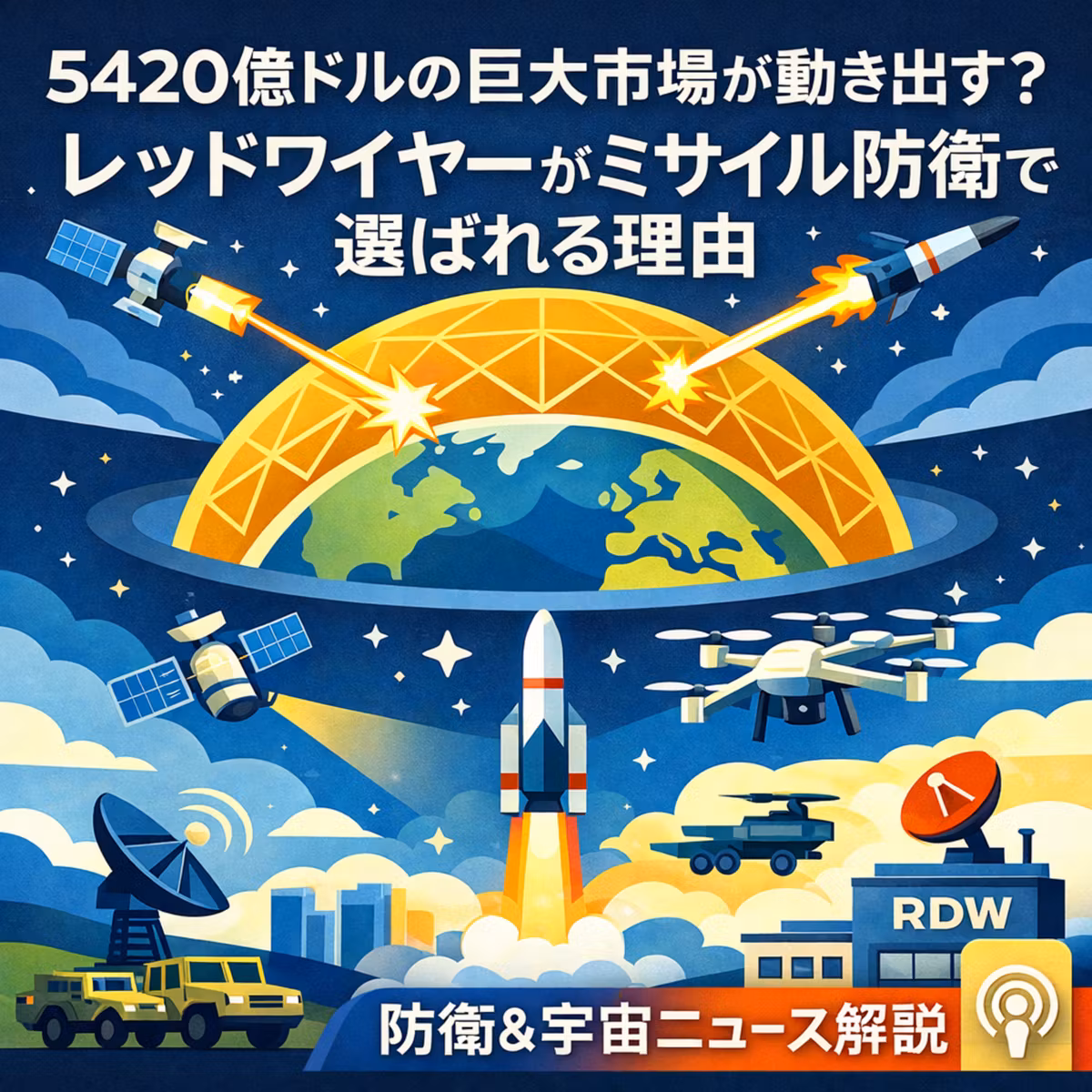 5420億ドルの巨大市場が動き出す？レッドワイヤーがミサイル防衛で選ばれる理由