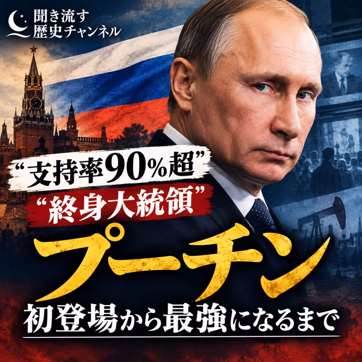 “支持率90%超”“終身大統領”プーチンの初登場から最強になるまで【ロシア史】#459