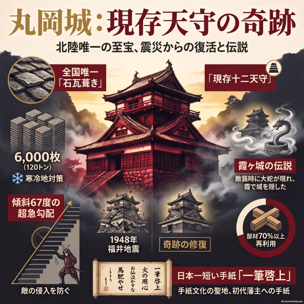 【音声解説メモ】120トンの石瓦と蘇った丸岡城