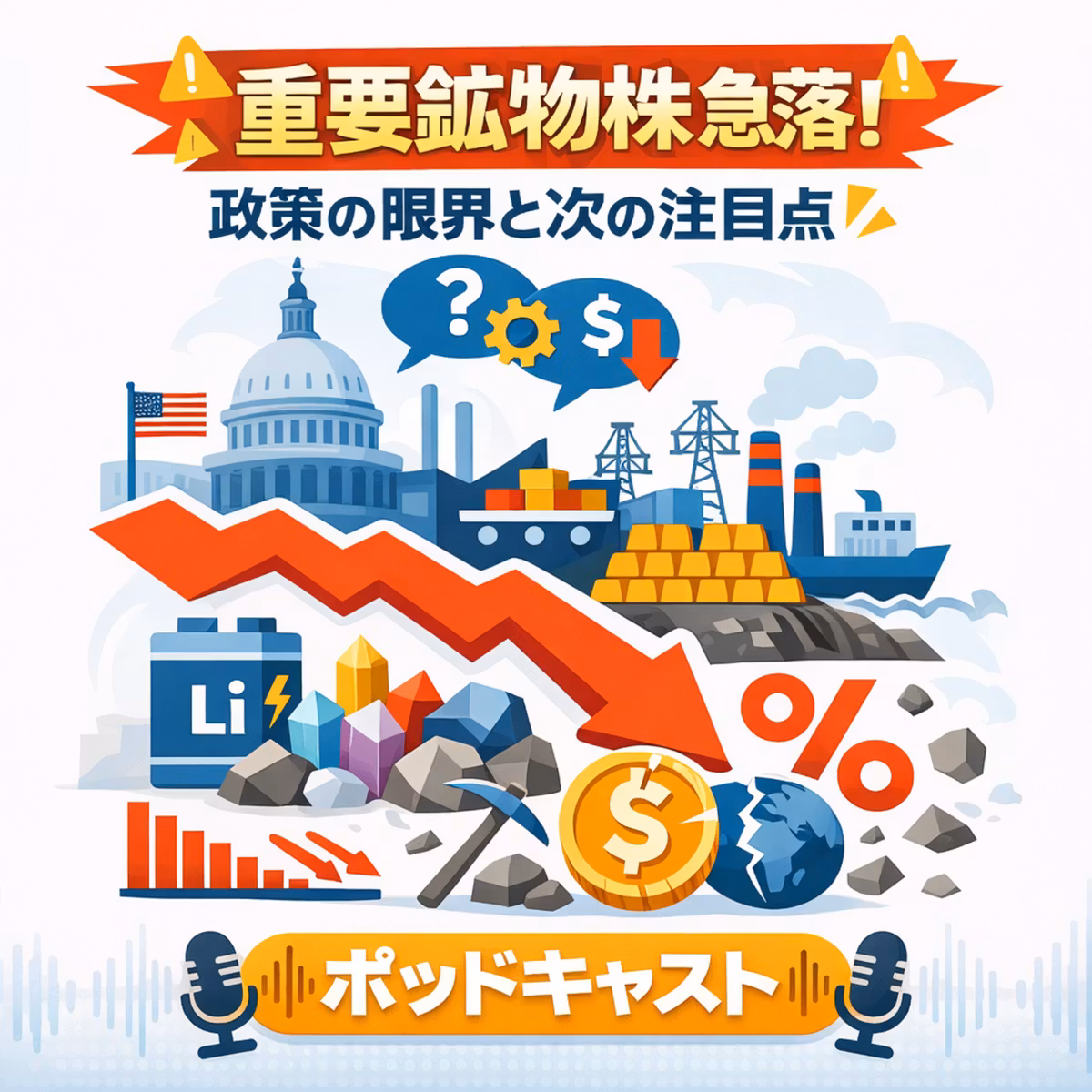 重要鉱物株が急落！ルビオ国務長官の閣僚会議で見えた「政策の限界」と次の注目点