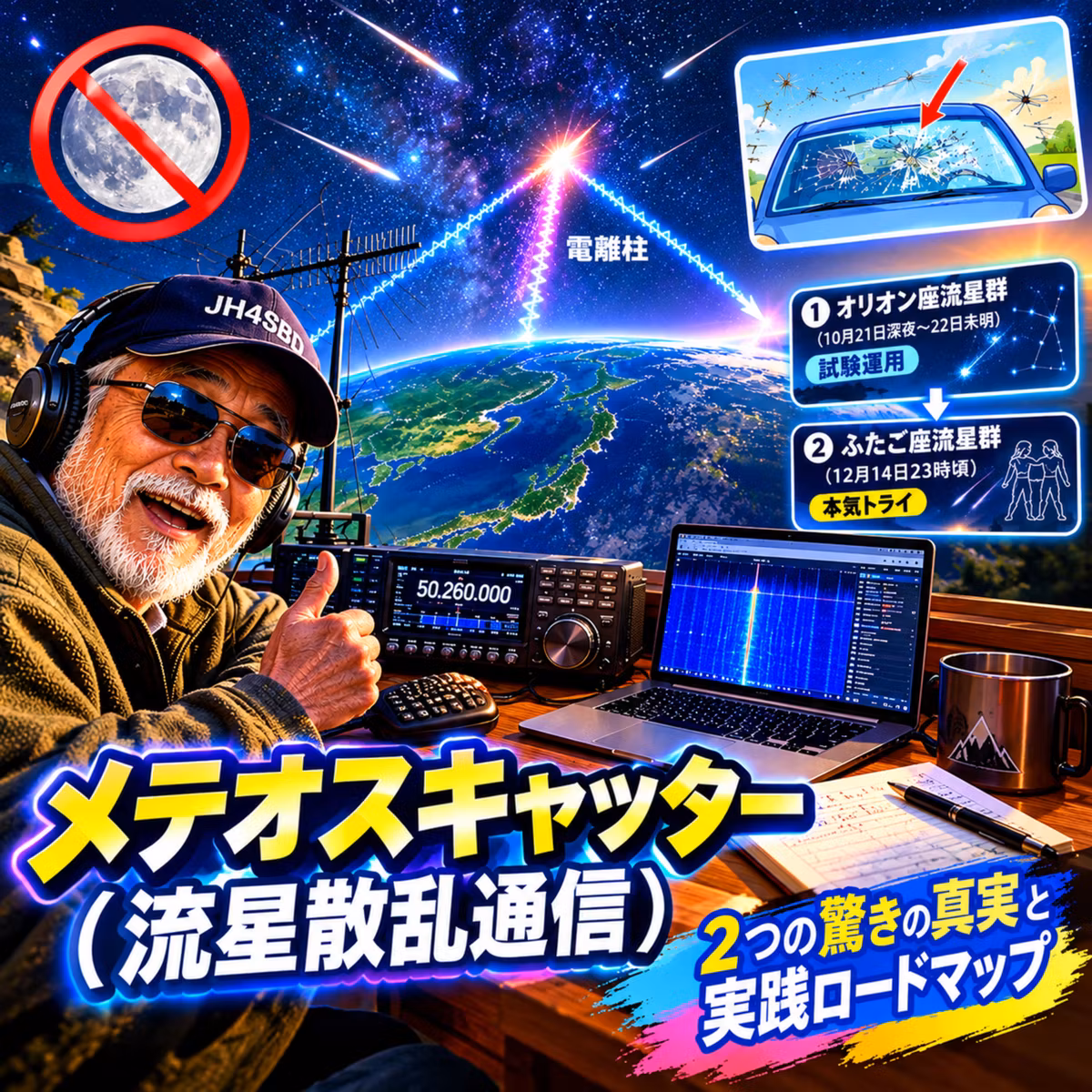 「メテオスキャッター（流星散乱通信）」に挑戦しませんか？HAM Radio