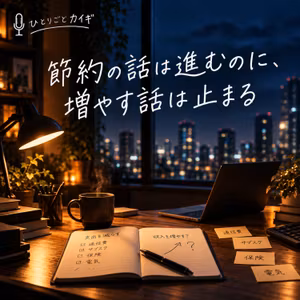 節約の話は進むのに、増やす話は止まる