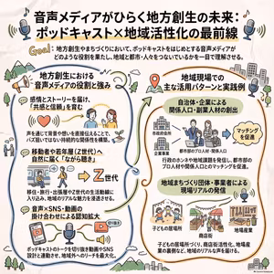 地域の様々な取り組みを伝えるポッドキャスト：地方創生と音声メディア活用特集