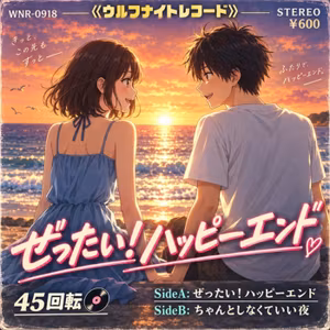 【シングル盤レコード】✨「ぜったい！ハッピーエンド／ちゃんとしなくていい夜」✨