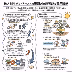 地域の様々な取り組みを伝えるポッドキャスト：地方創生と音声メディア活用特集(地方創生ポッドキャストの課題)