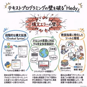 テキストベースプログラム言語の学習環境：ヘディ：子供のための段階的プログラミング言語