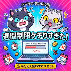 【Claude週間制限】ケチりすぎて半分しか使えなかった話