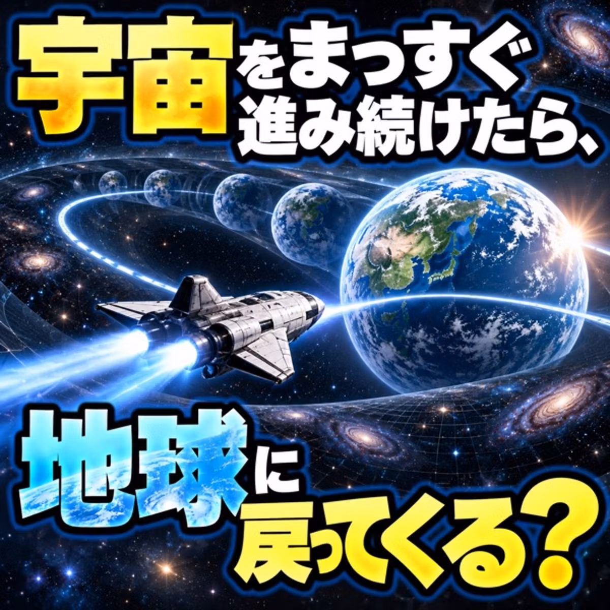 宇宙をまっすぐ進み続けたら、地球に戻ってくる？