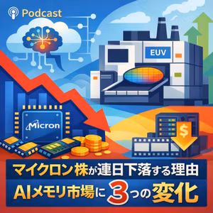 マイクロン株が連日下落する理由　AIメモリ市場に起きた3つの変化