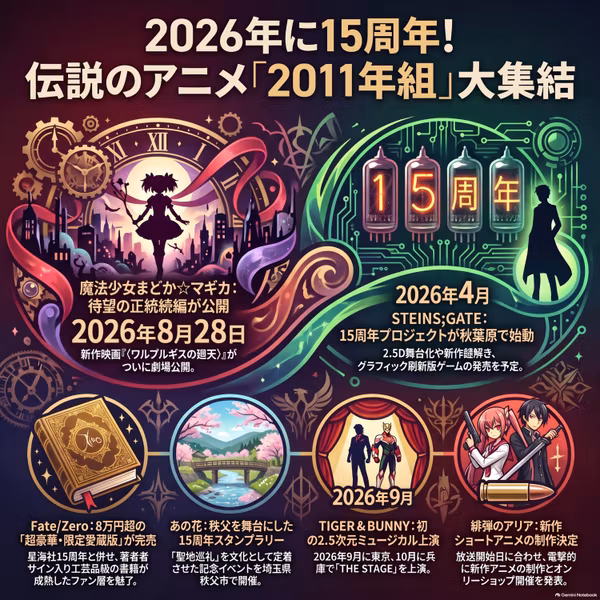 2011年アニメの奇跡と15年の軌跡：『まどマギ』『シュタゲ』『あの花』など名作たちの今と未来