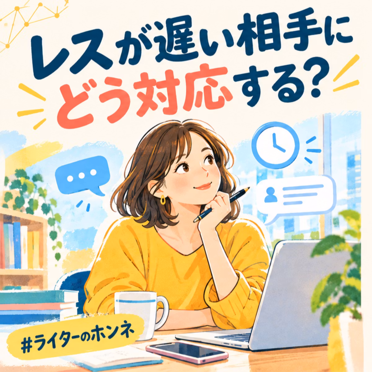 レスが遅い相手にどう対応する？ライターの現場対処法