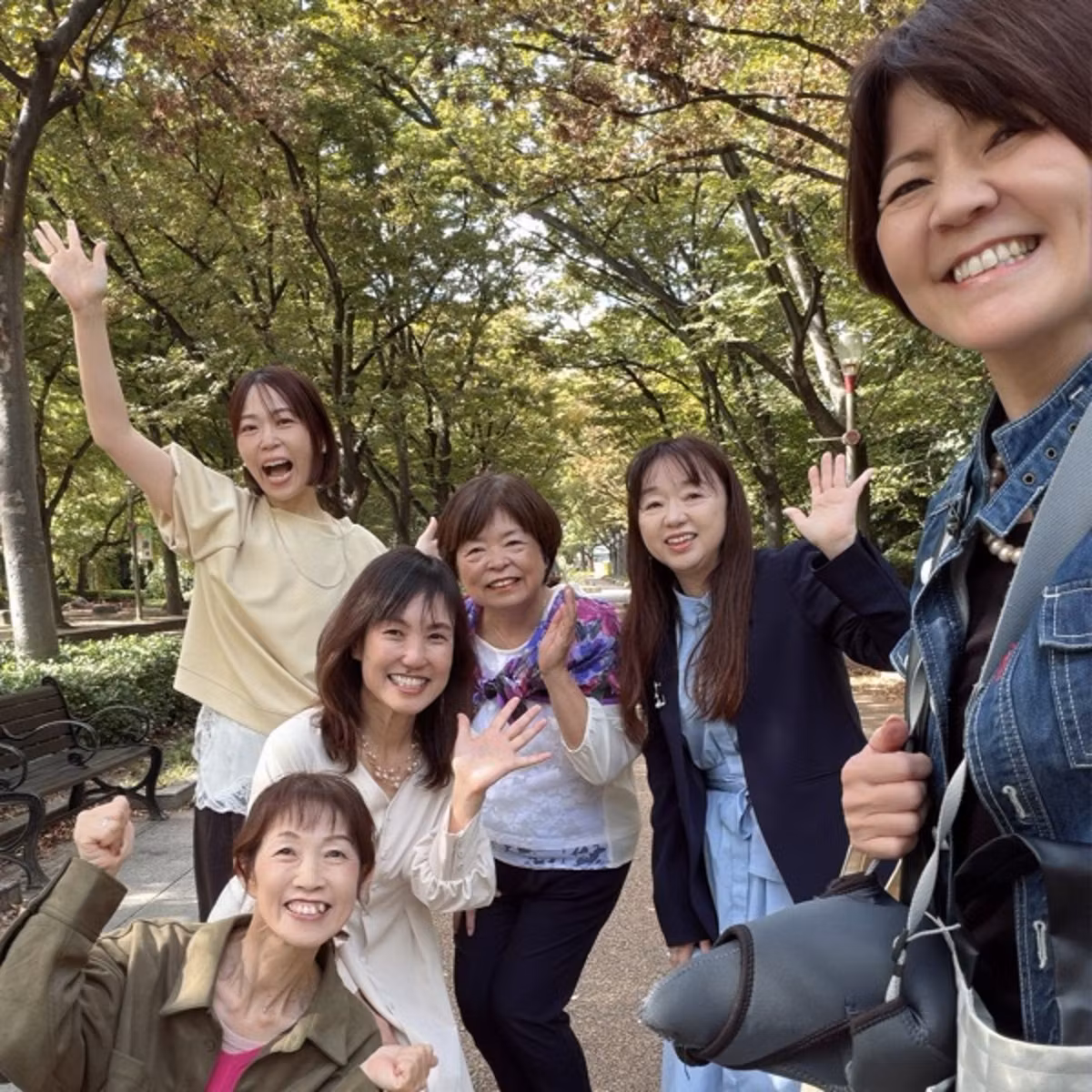 プロフィール写真撮影は仲間と一緒に