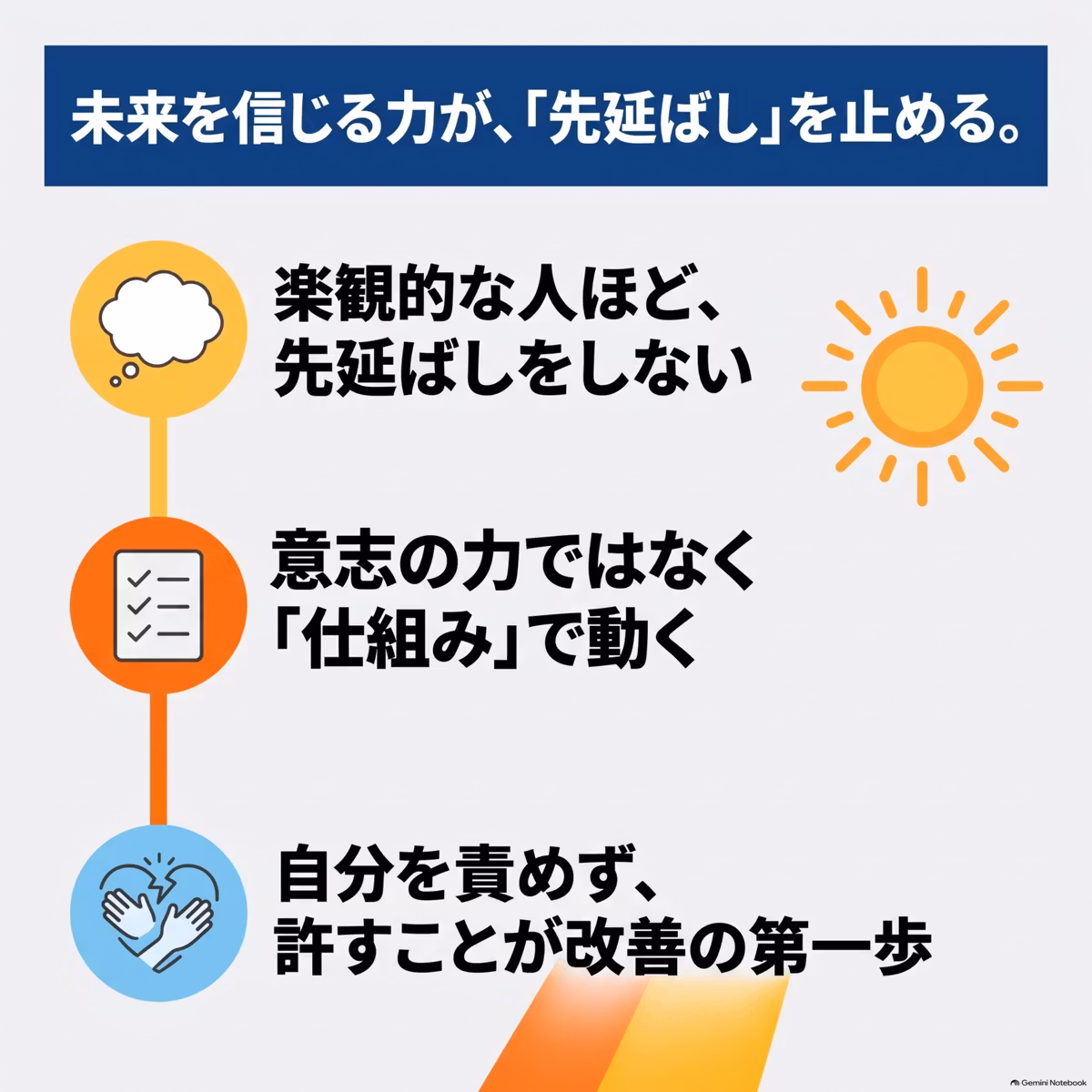 ♯520将来について楽観的な方が先延ばしをしない。
