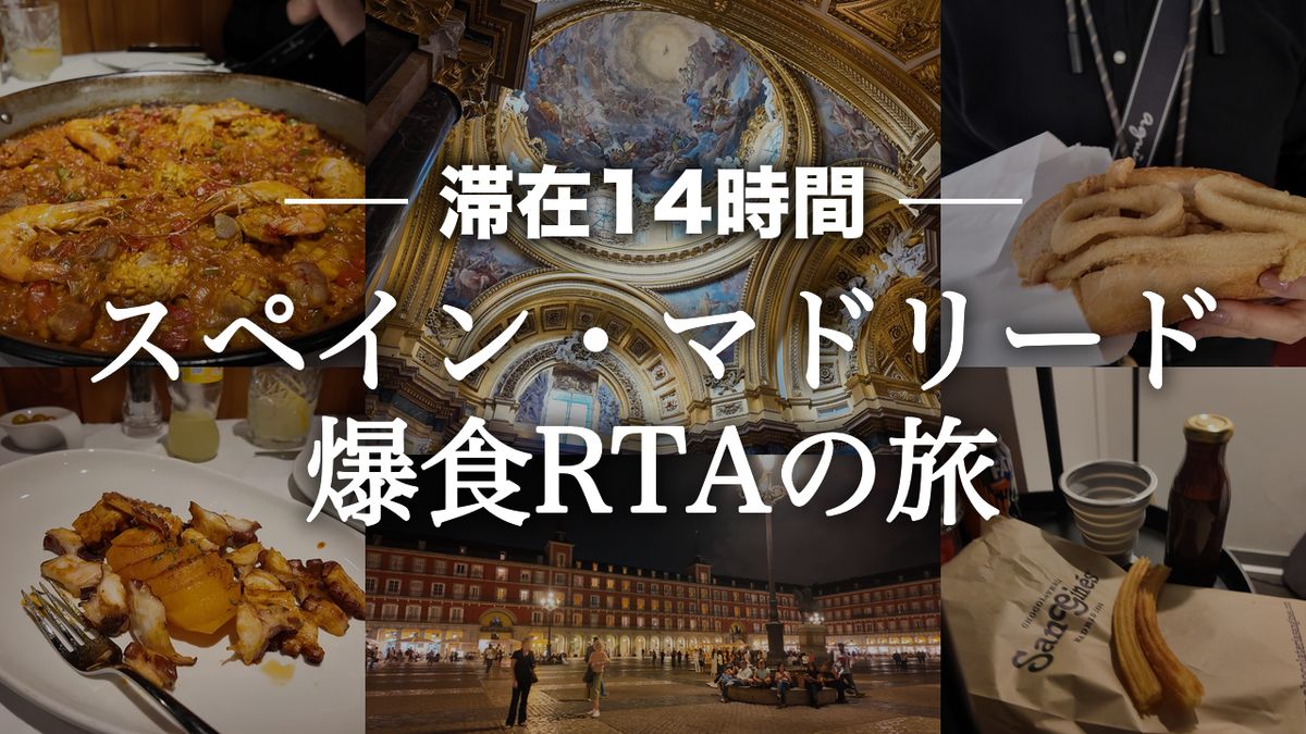 【滞在14時間】スペイン・マドリード爆食RTAの旅