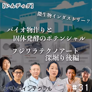 #31【いんディグ】「微生物インダストリー」が描く未来！バイオ物作りと固体培養のポテンシャル フジワラテクノアート後編