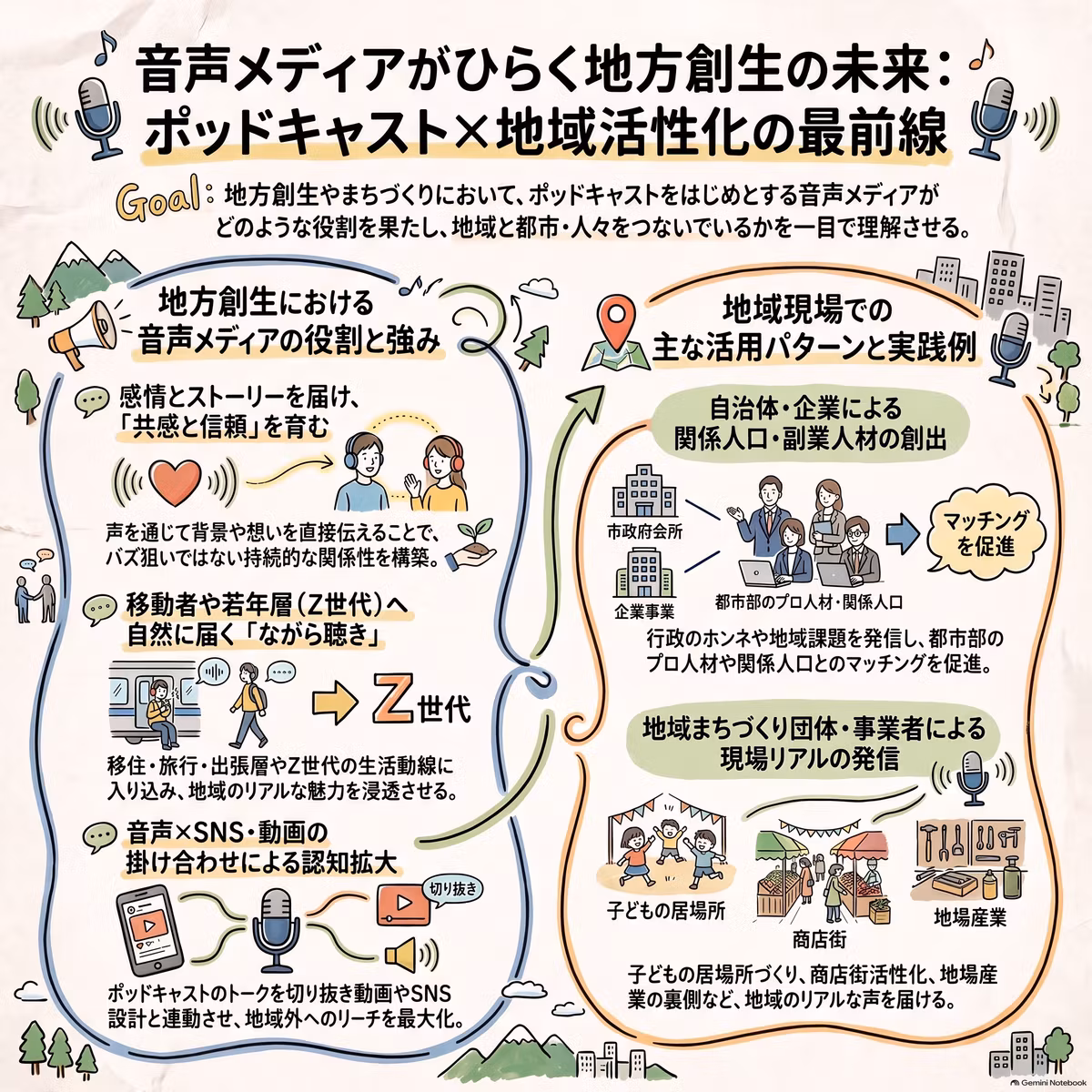 地域の様々な取り組みを伝えるポッドキャスト：地方創生と音声メディア活用特集