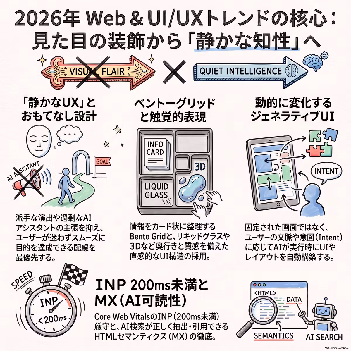 2026年のWebデザイン：2026年Webデザイン・UI/UXトレンド完全ガイド