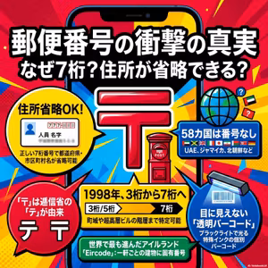 郵便番号の仕組みと歴史：7桁の数字に隠された秘密