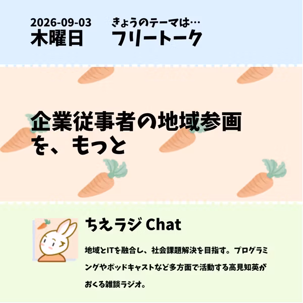 企業従事者の地域参画を、もっと