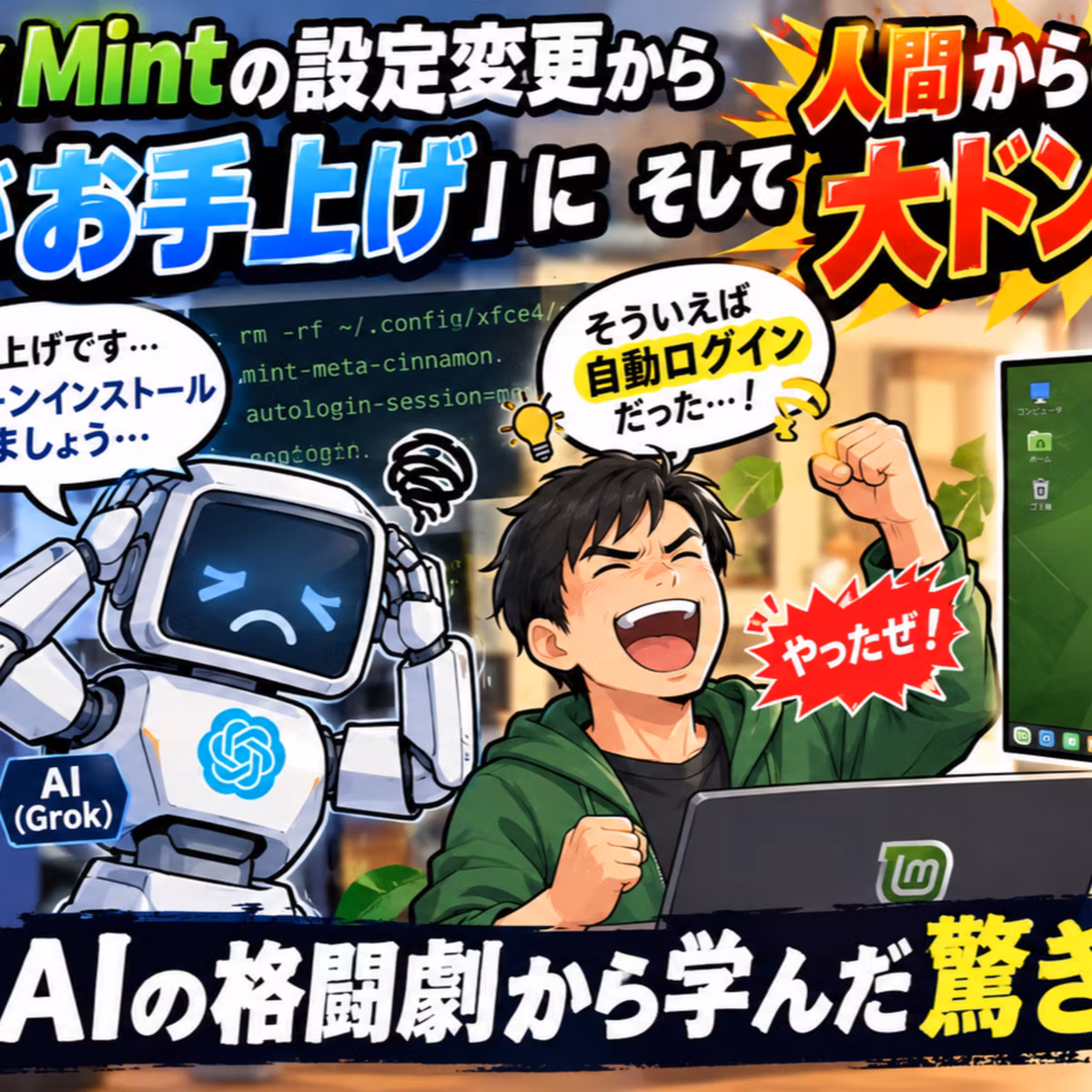 Linux Mintの設定変更から「AIがお手上げ」に　そして人間からの大ドンデン返し！