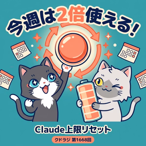 【上限リセットボタン】今週はClaudeがいつもの2倍使える！？