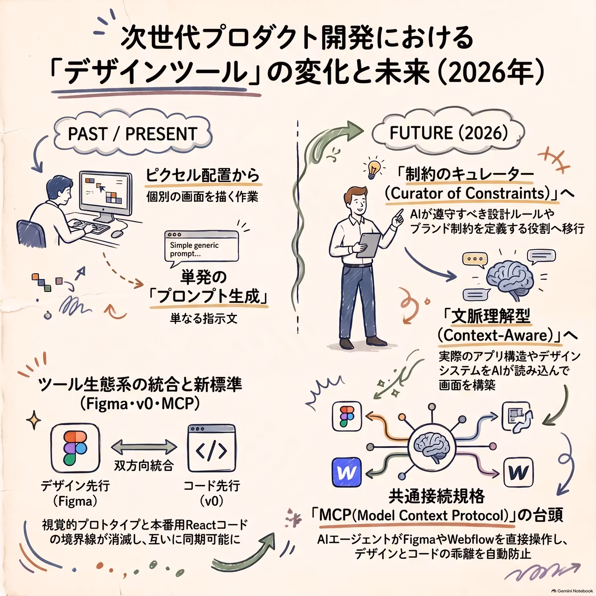 2026年のWebデザイン：2026年Webデザイン・UI/UXトレンド完全ガイド(デザインツールの変化)