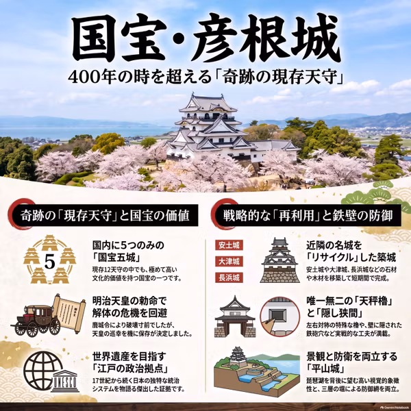 【音声解説】国宝・彦根城の歴史と建築の魅力 — 井伊家と招き猫の物語