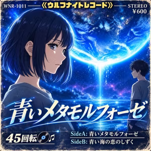 🎼【シングル盤レコード】✨「青いメタモルフォーゼ／青い海の恋のしずく」✨