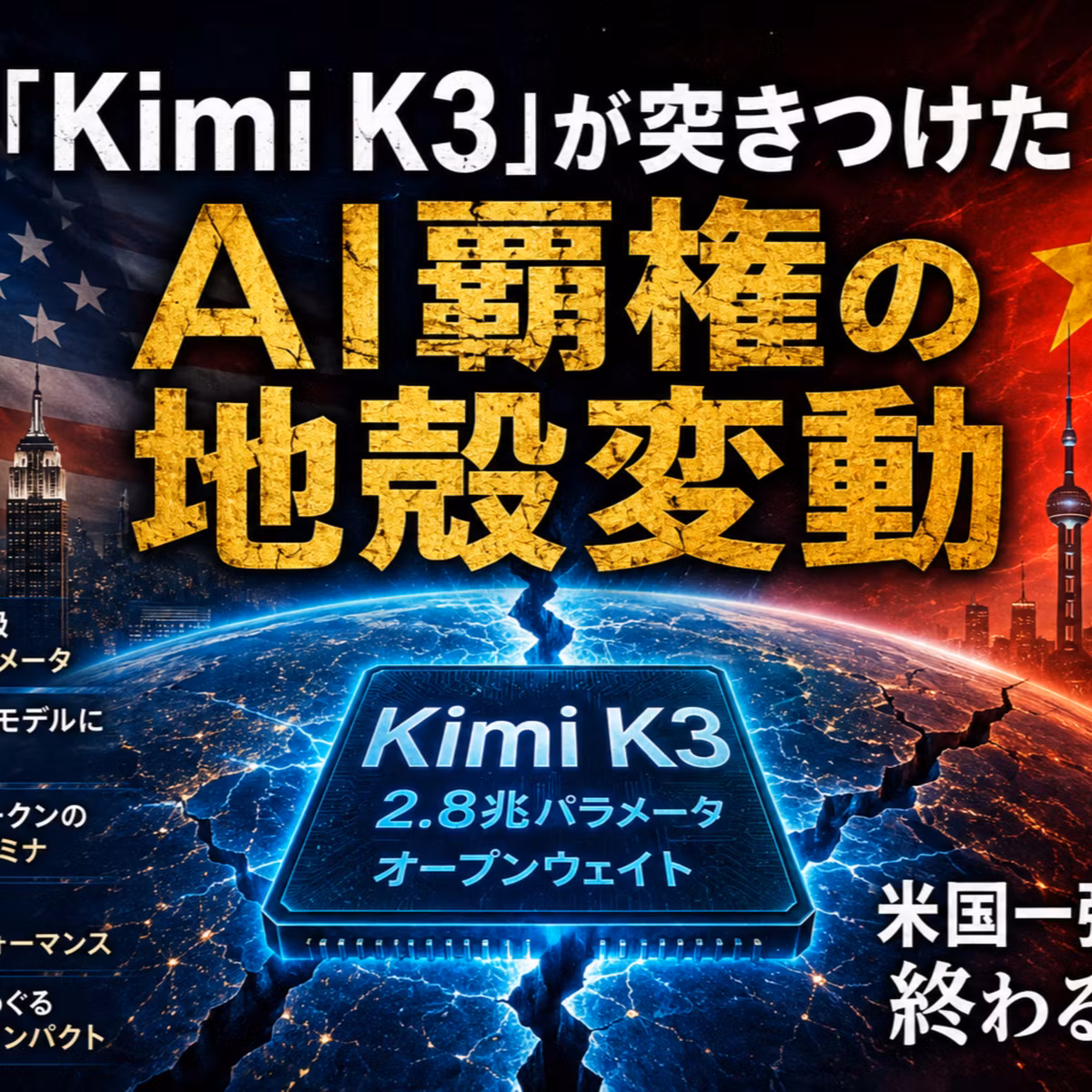 「Kimi K3」（中国発）が突きつけたAI覇権の地殻変動というストーリー
