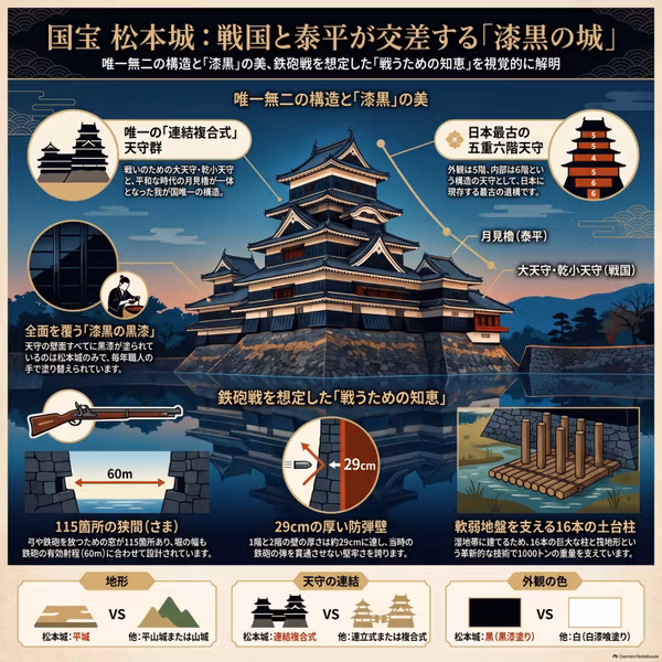 【音声解説】国宝・松本城の魅力〜徳川家康を狙う漆黒の戦闘マシンと歴史・構造の秘密〜