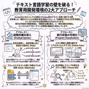 テキストベースプログラム言語の学習環境：ヘディ：子供のための段階的プログラミング言語(既存言語の学習向け開発環境)